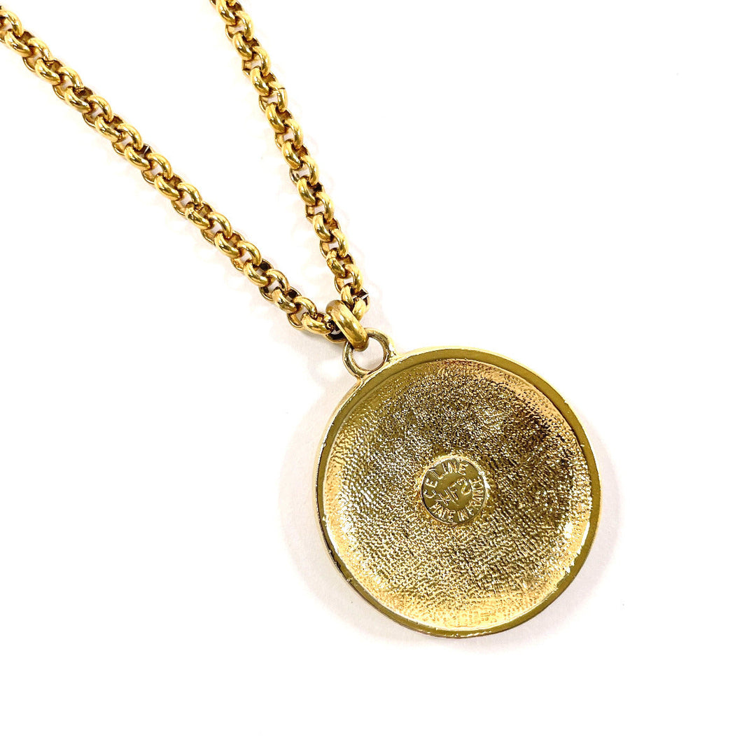 CELINE Necklace metal gold vintage