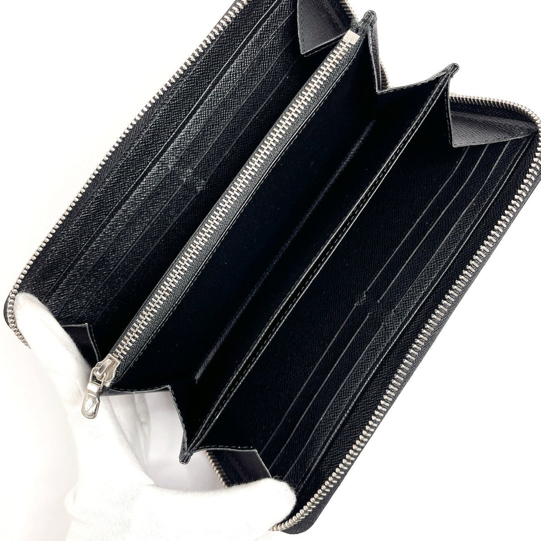 LOUIS VUITTON Long Wallet Purse M61857 Epi Leather black Zippy wallet