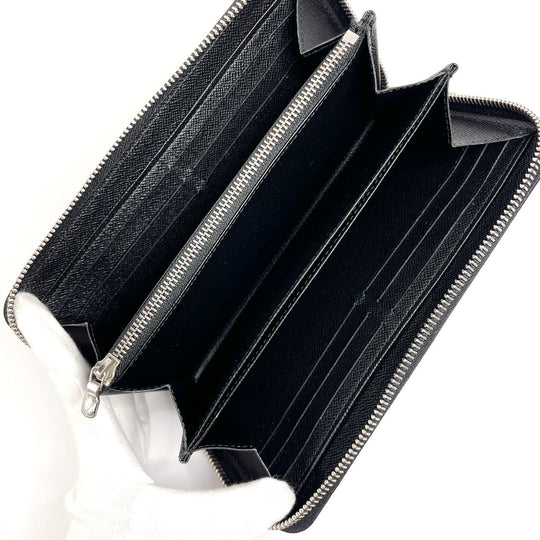 LOUIS VUITTON Long Wallet Purse M61857 Epi Leather black Zippy wallet