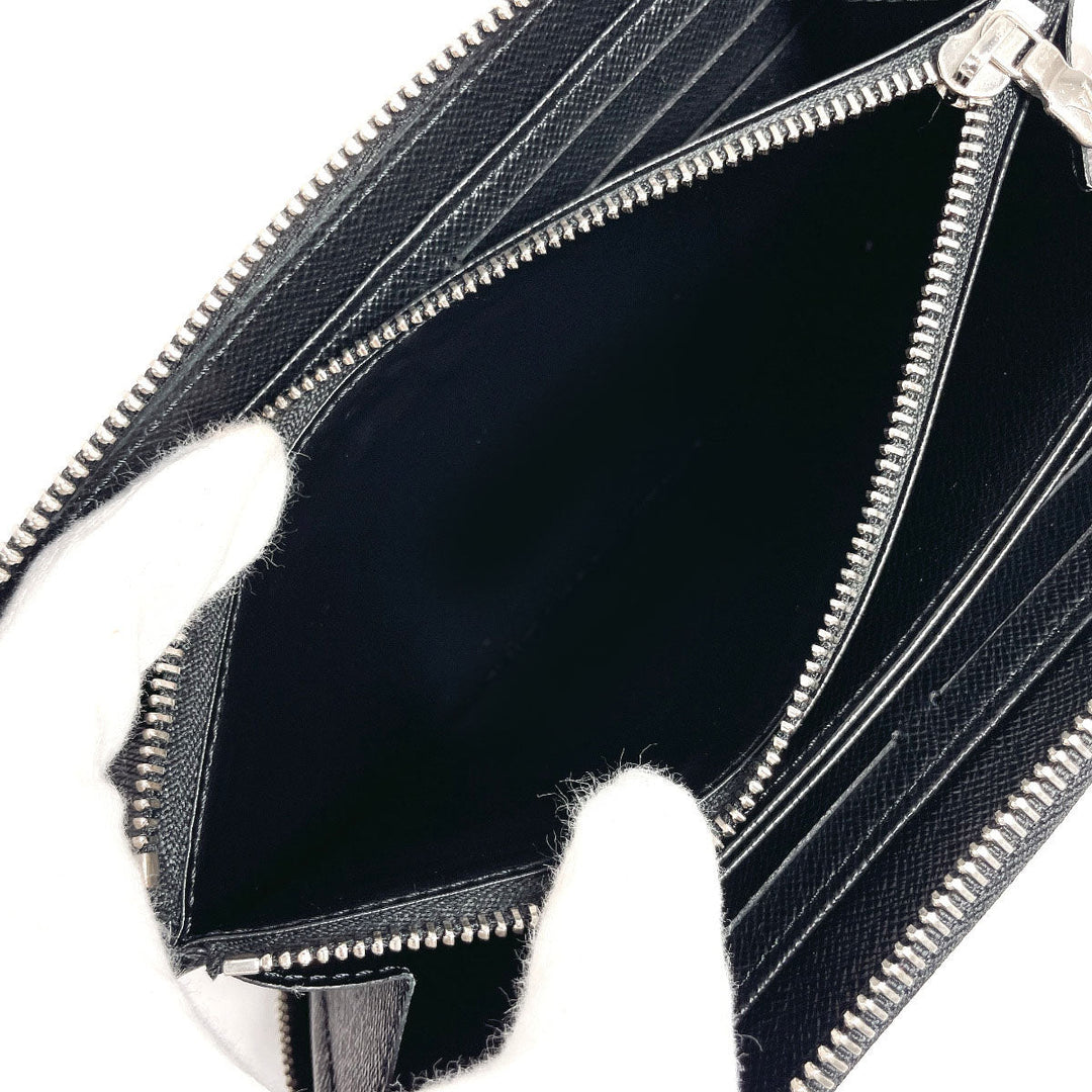 LOUIS VUITTON Long Wallet Purse M61857 Epi Leather black Zippy wallet