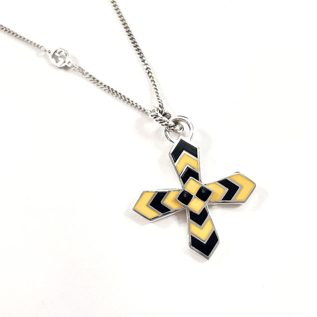 GUCCI Necklace Silver925 Silver Cross GG