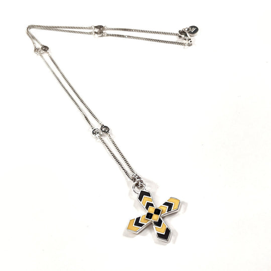GUCCI Necklace Silver925 Silver Cross GG
