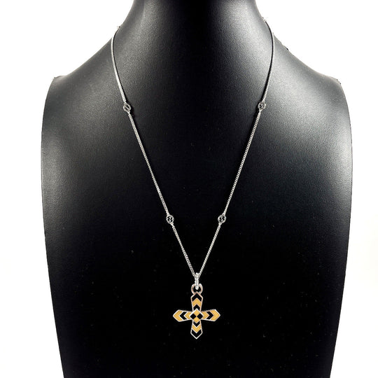 GUCCI Necklace Silver925 Silver Cross GG