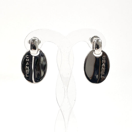CHANEL Pierce Silver925 Silver Oval With logo