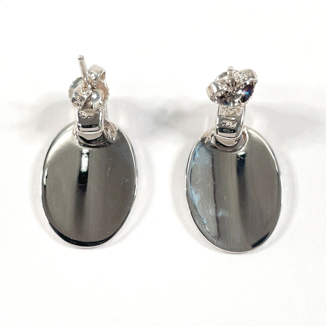 CHANEL Pierce Silver925 Silver Oval With logo