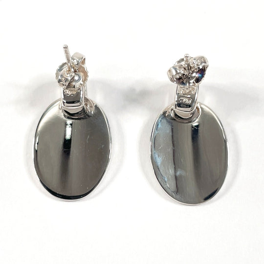 CHANEL Pierce Silver925 Silver Oval With logo