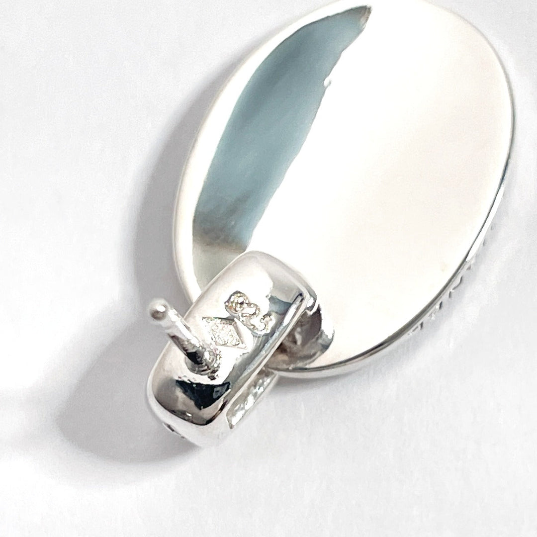 CHANEL Pierce Silver925 Silver Oval With logo