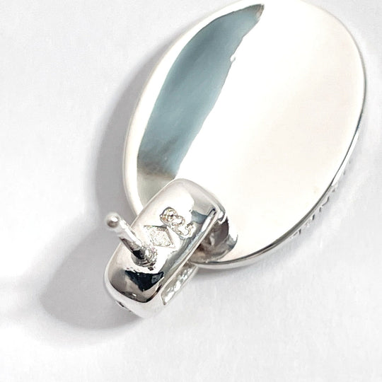 CHANEL Pierce Silver925 Silver Oval With logo