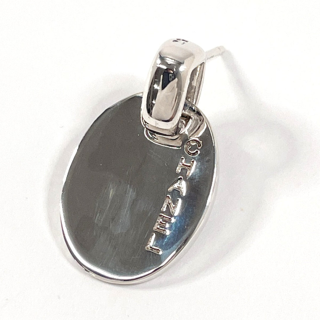 CHANEL Pierce Silver925 Silver Oval With logo
