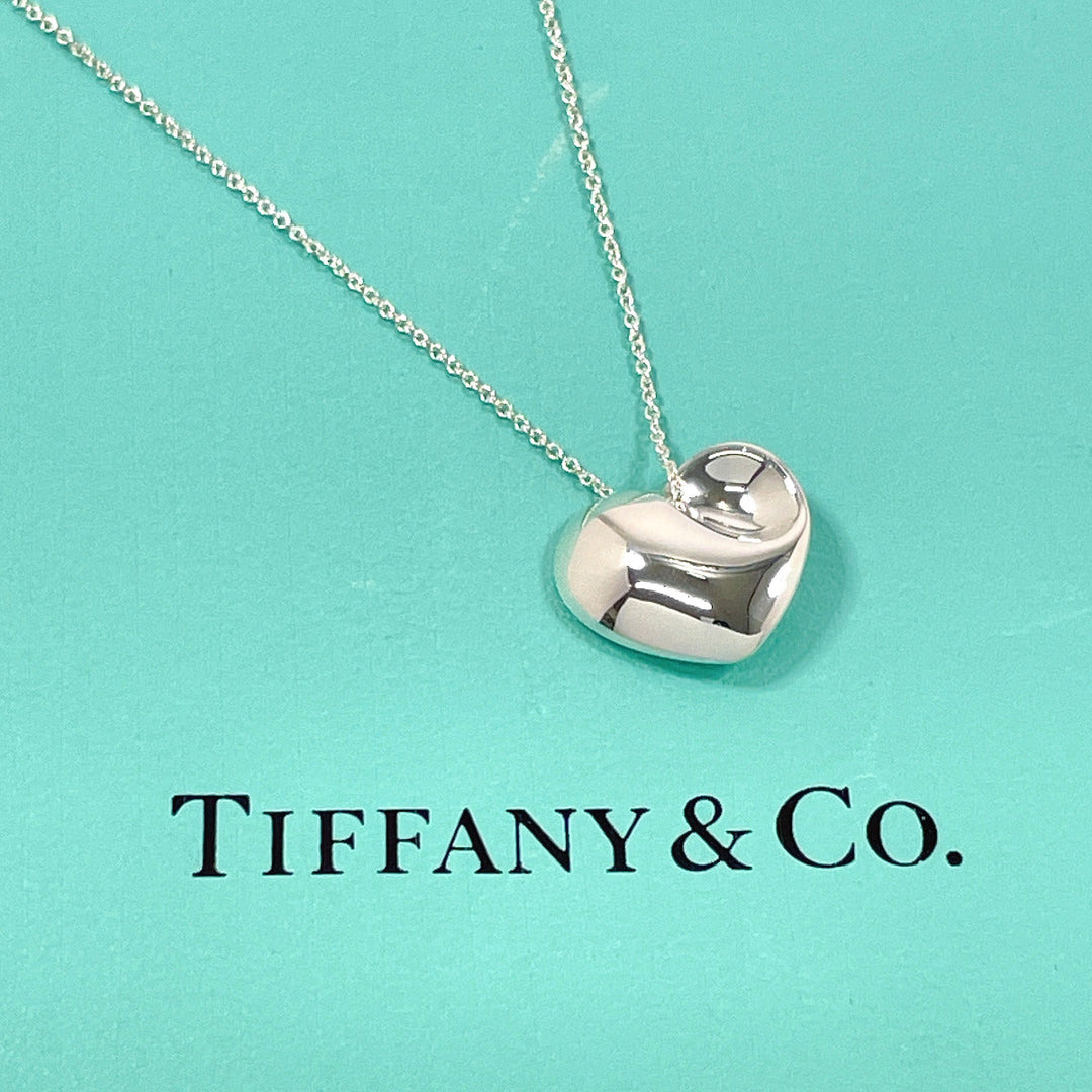 TIFFANY&Co. Necklace Silver925 Silver Fold heart