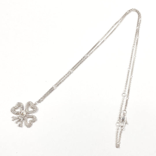 GUCCI Necklace Silver925, pearl Silver Ribbon motif