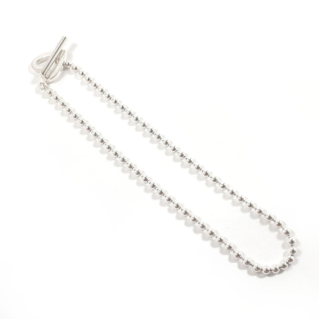 GUCCI bracelet Silver925 Silver heart Ball chain Women Used Authentic