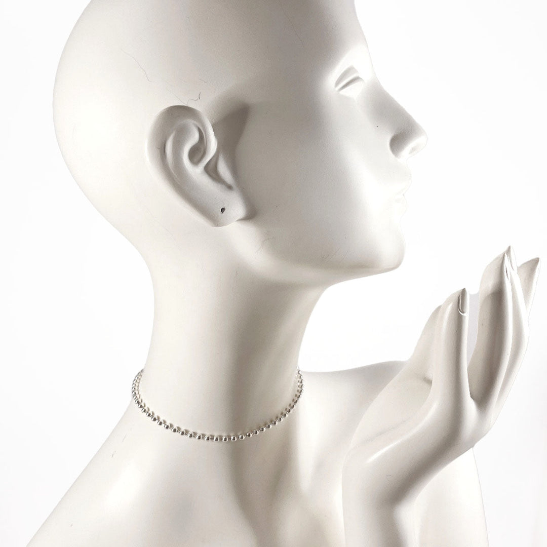 GUCCI bracelet Silver925 Silver heart Ball chain Women Used Authentic