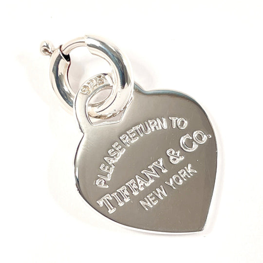 TIFFANY&Co. charm Silver925 Silver Return to heart Women Used Authentic