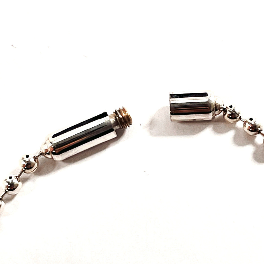 GUCCI Necklace Silver925 Silver Ball chain Dog tag