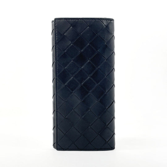 BOTTEGAVENETA Bill Compartment leather black INTRECCIATO mens Used Authentic
