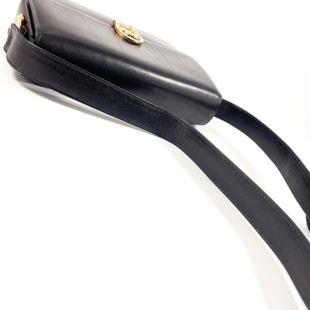 CELINE leather black vintage Carriage Metal