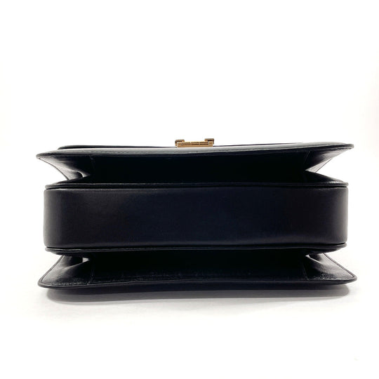 CELINE leather black vintage Carriage Metal
