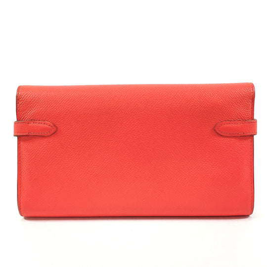 HERMES Long Wallet Purse Epsom pink Kelly wallet