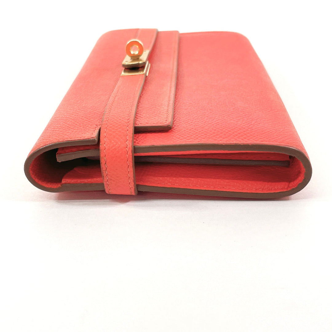 HERMES Long Wallet Purse Epsom pink Kelly wallet