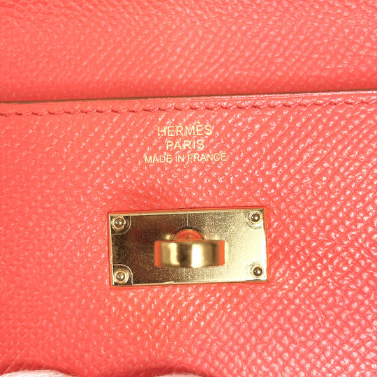 HERMES Long Wallet Purse Epsom pink Kelly wallet
