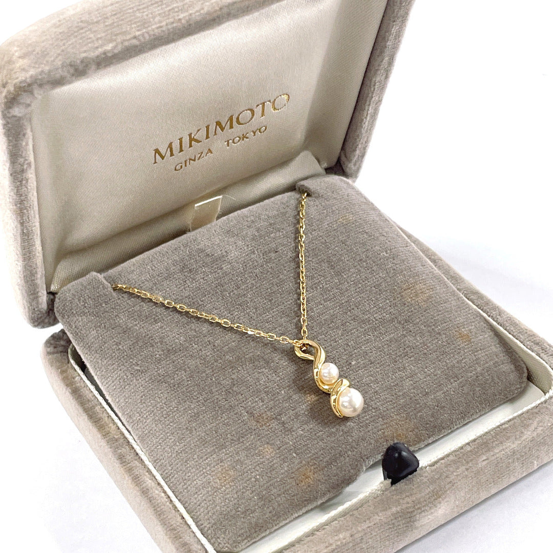 MIKIMOTO Necklace K18 Yellow Gold, Akoya Pearl gold