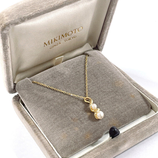 MIKIMOTO Necklace K18 Yellow Gold, Akoya Pearl gold