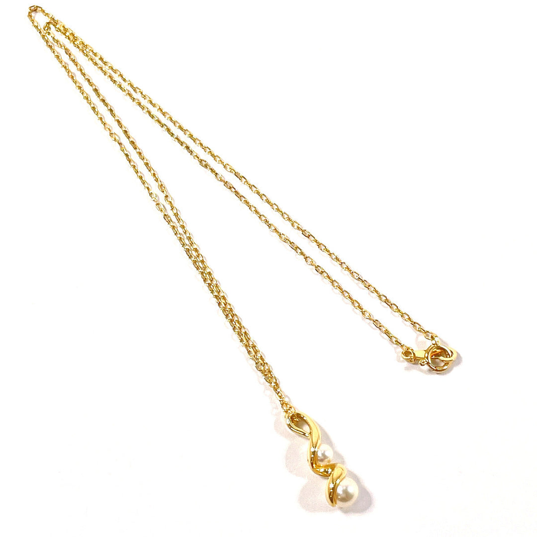 MIKIMOTO Necklace K18 Yellow Gold, Akoya Pearl gold