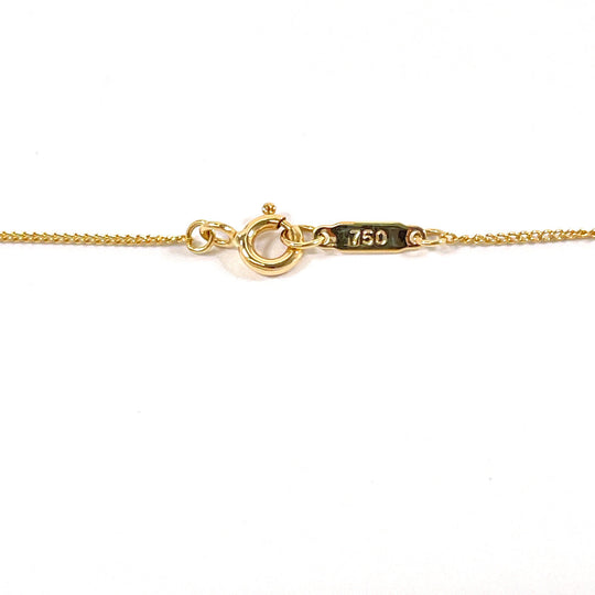 TIFFANY&Co. Necklace K18 Yellow Gold, Diamond gold Leaf heart