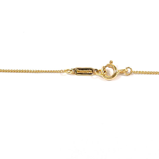TIFFANY&Co. Necklace K18 Yellow Gold, Diamond gold Leaf heart
