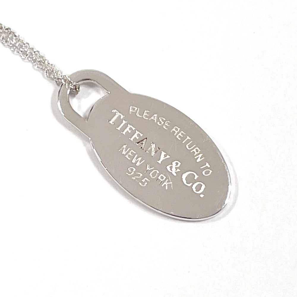 TIFFANY&Co. Necklace Silver925 Silver Oval tag Return to