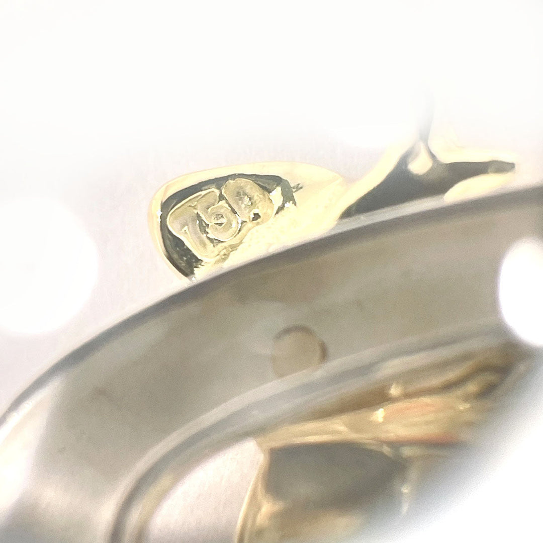 TIFFANY&Co. Pendant top Silver925, K18 Yellow Gold Silver Heart ribbon