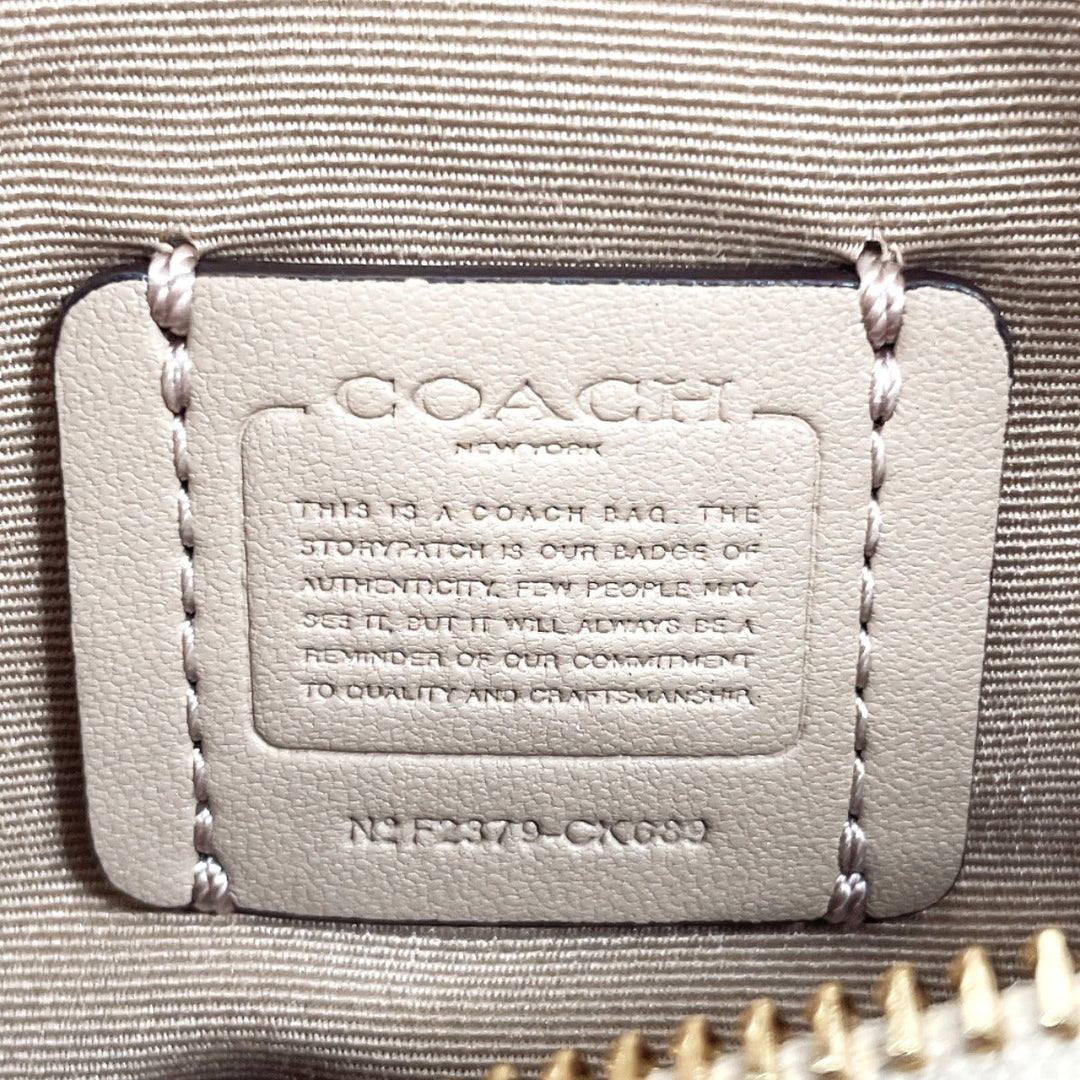COACH Handbag CK689 PVC, Leather beige 2WAY Lacy Crossbody Signature