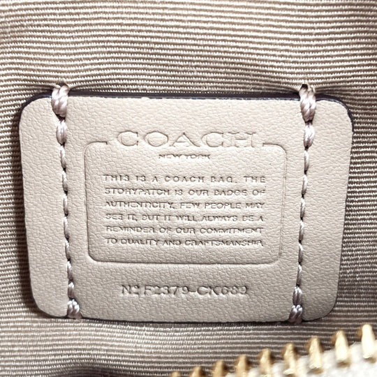 COACH Handbag CK689 PVC, Leather beige 2WAY Lacy Crossbody Signature
