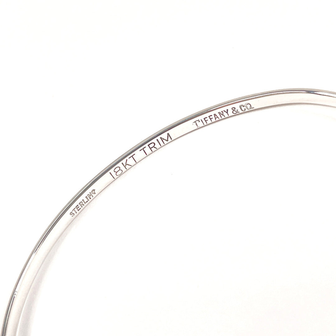 TIFFANY&Co. Bangle Sterling Silver, 18K Yellow Gold Silver Hook & Eye