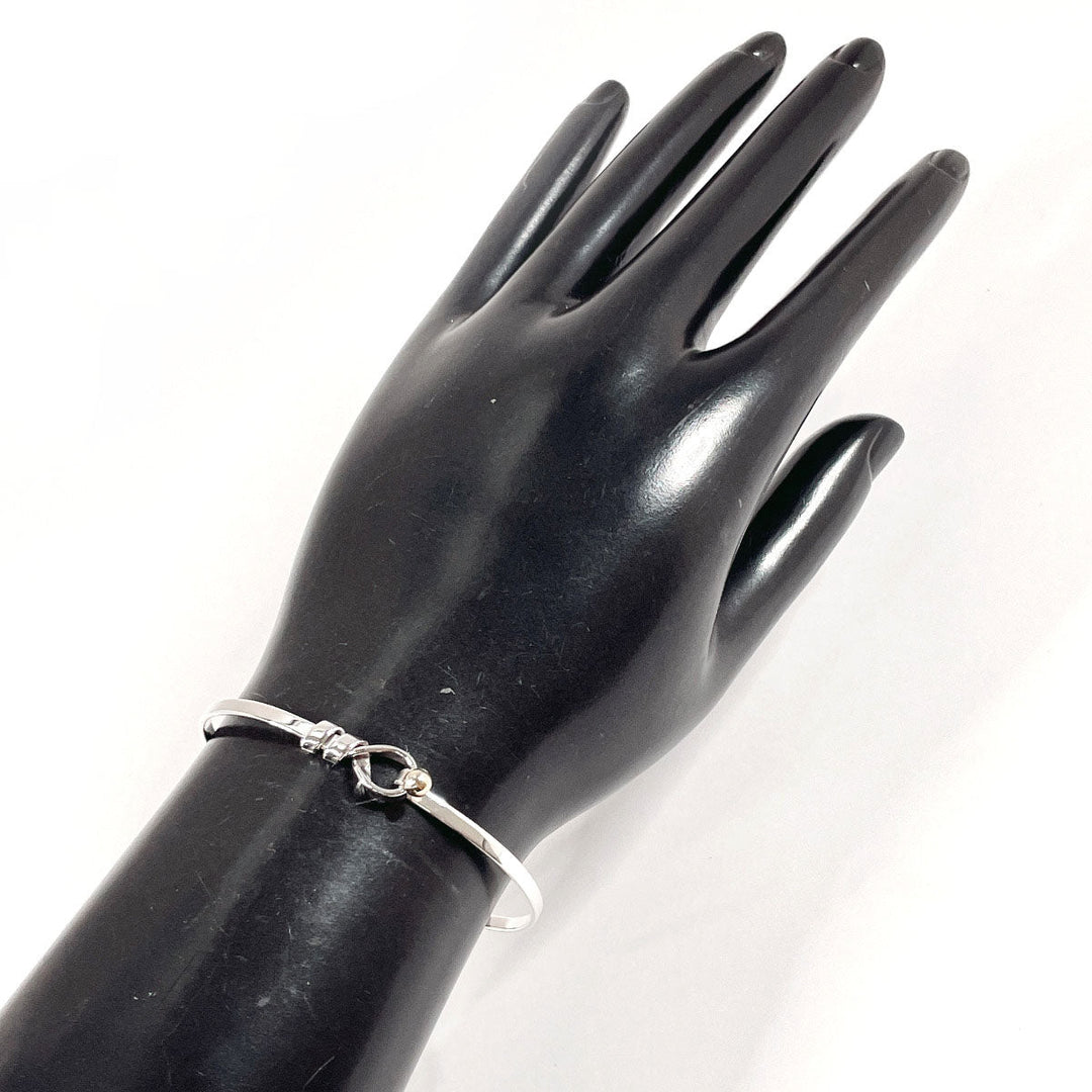 TIFFANY&Co. Bangle Sterling Silver, 18K Yellow Gold Silver Hook & Eye