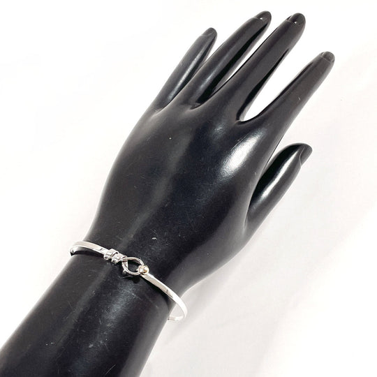 TIFFANY&Co. Bangle Sterling Silver, 18K Yellow Gold Silver Hook & Eye