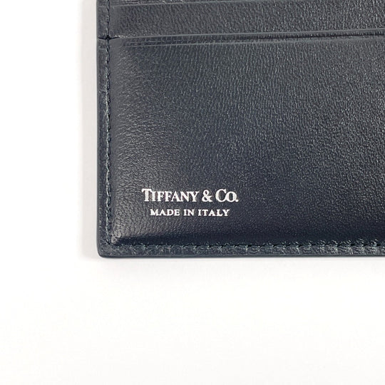 TIFFANY&Co. passport case leather black Diamond Point Passport cover unisex Used Authentic