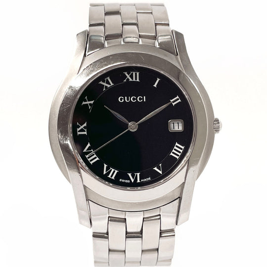 GUCCI Watches Quartz 5500M Stainless Steel Silver G class black dial
