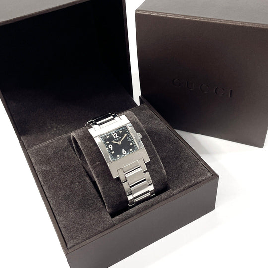 GUCCI Watches Quartz 7700L Stainless Steel Silver black dial
