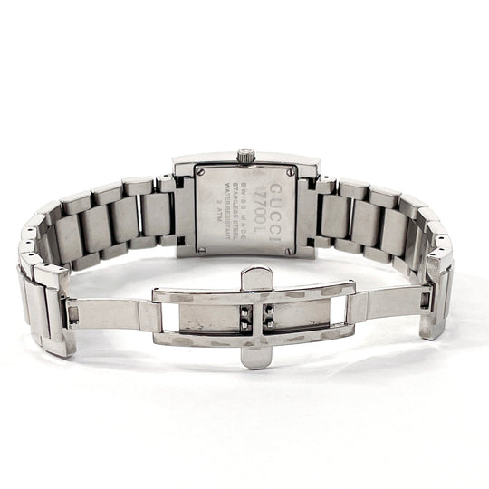 GUCCI Watches Quartz 7700L Stainless Steel Silver black dial