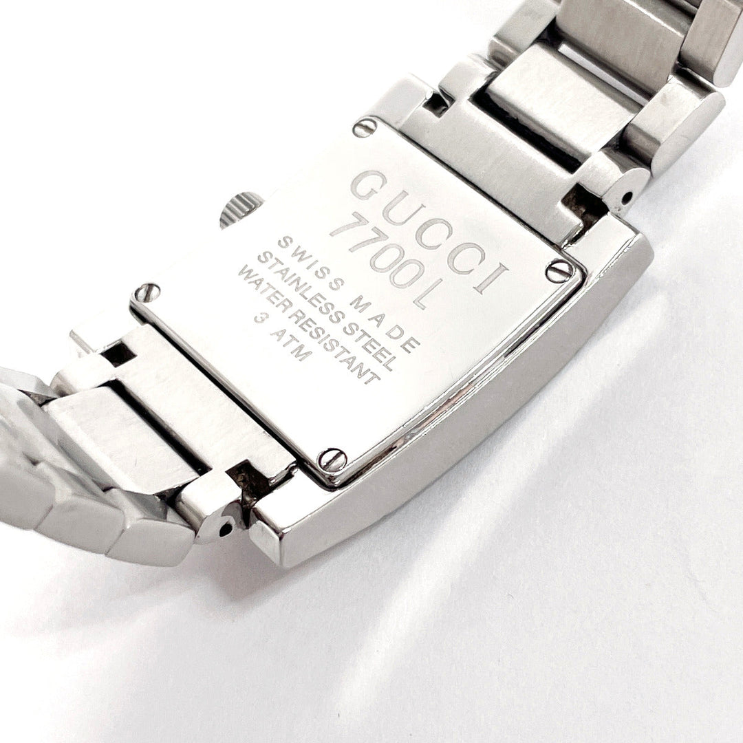 GUCCI Watches Quartz 7700L Stainless Steel Silver black dial