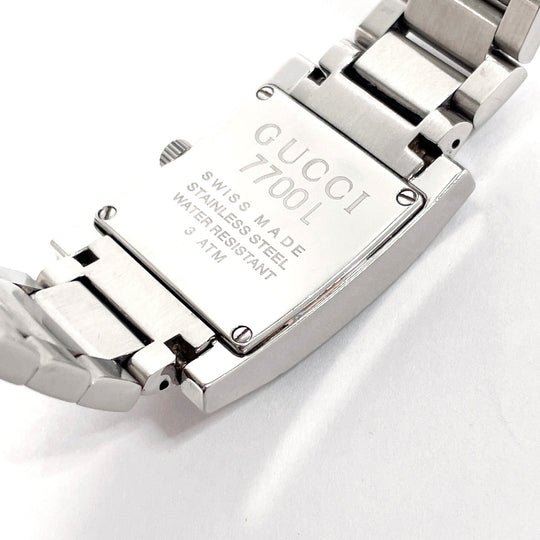 GUCCI Watches Quartz 7700L Stainless Steel Silver black dial