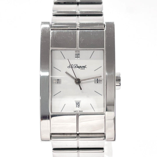 Dupont Watches Quartz 131 L3 AG18 Stainless Steel Silver Geometry white dial