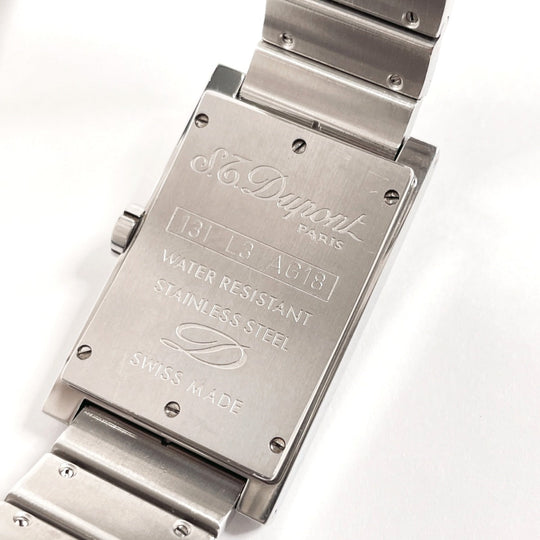 Dupont Watches Quartz 131 L3 AG18 Stainless Steel Silver Geometry white dial