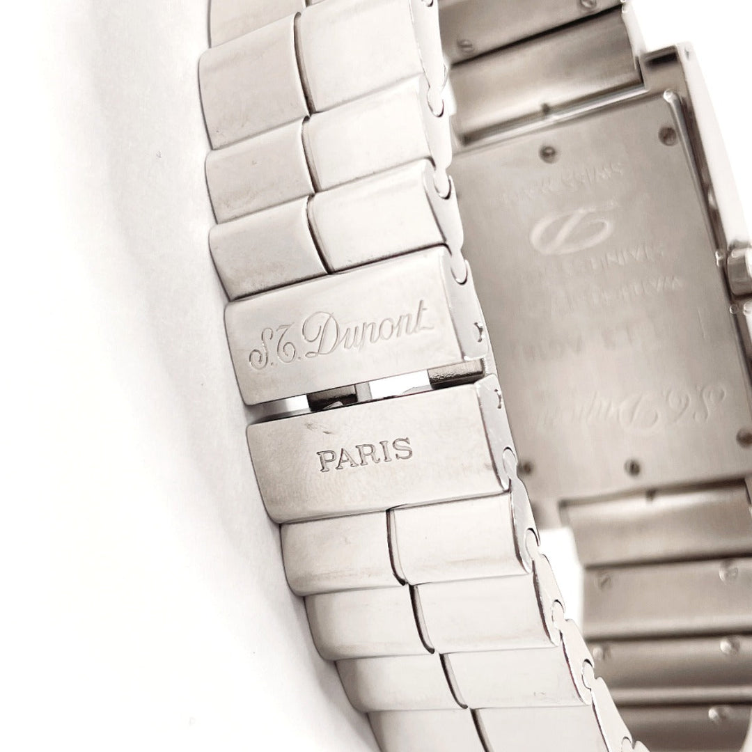 Dupont Watches Quartz 131 L3 AG18 Stainless Steel Silver Geometry white dial