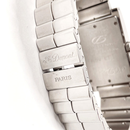 Dupont Watches Quartz 131 L3 AG18 Stainless Steel Silver Geometry white dial