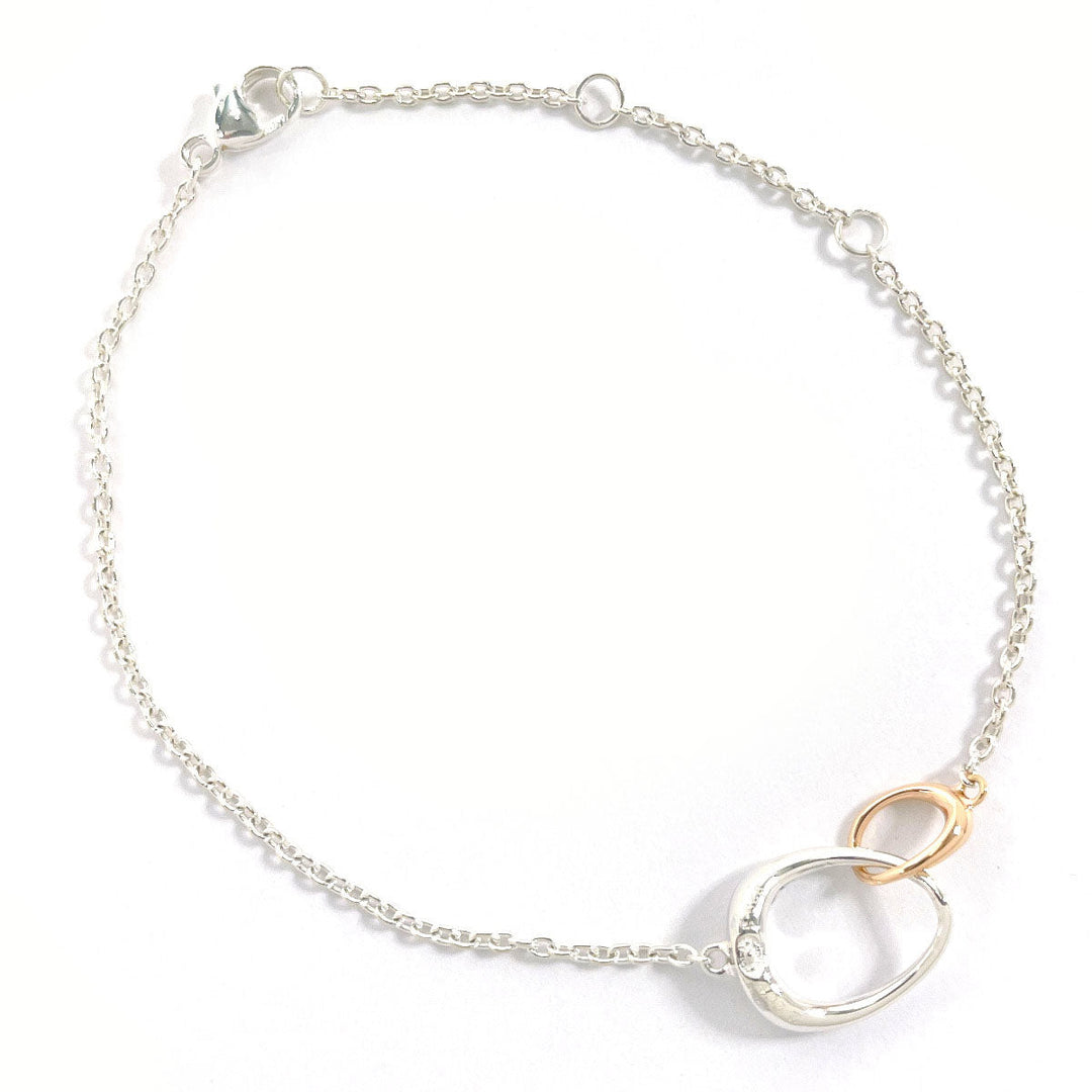 Georg Jensen bracelet 10012371 Silver925, K18 rose gold Silver Offspring