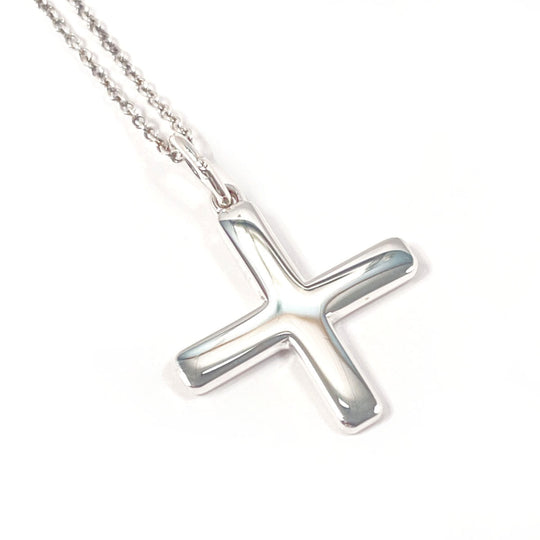 TIFFANY&Co. Necklace Silver925 Silver cross Shiseido Ag+ collaboration unisex Used Authentic