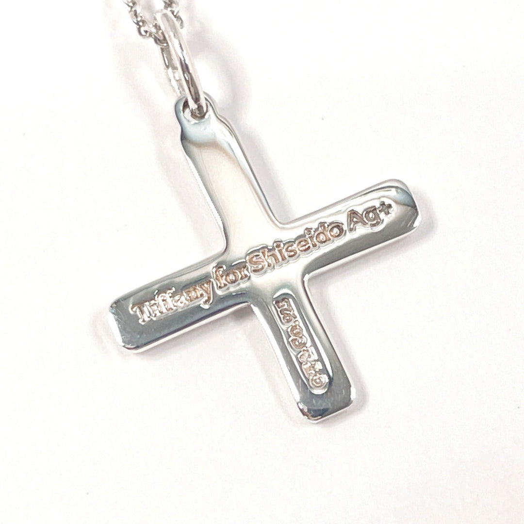 TIFFANY&Co. Necklace Silver925 Silver cross Shiseido Ag+ collaboration unisex Used Authentic